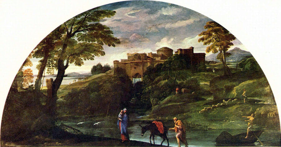 Landschap met de Vlucht naar Egypte - Annibale Carracci