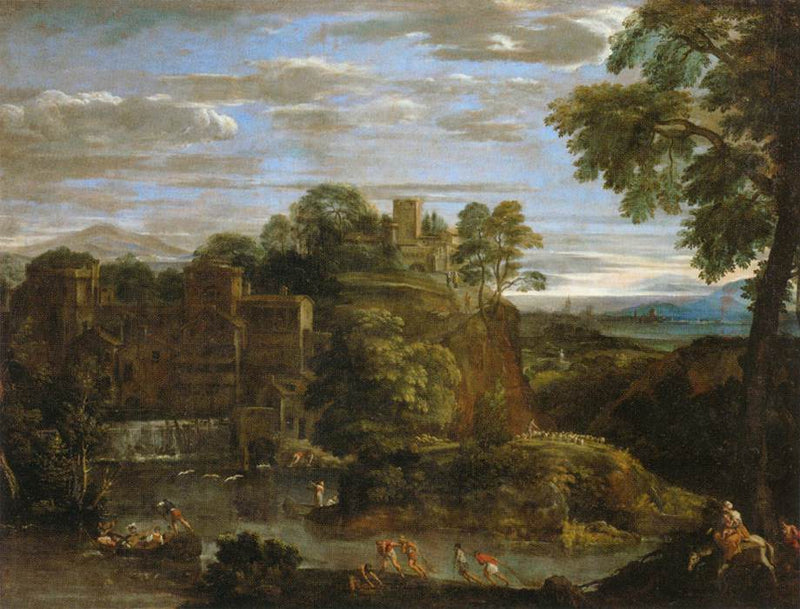 Landschap met de vlucht naar Egypte - Domenichino