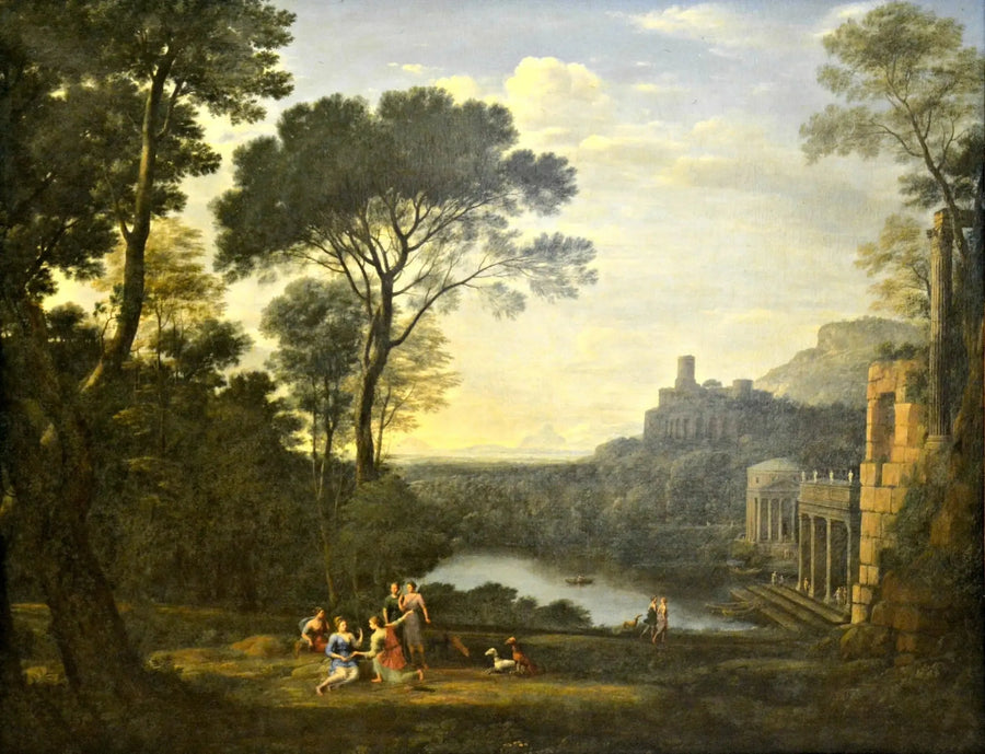 Landschap met de nimf Égérie die Numa huilt - Claude Lorrain