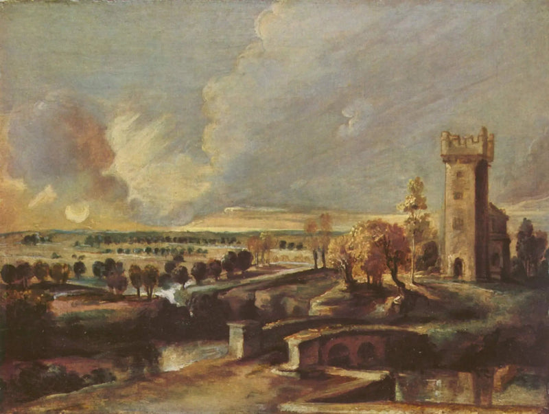 Landschap met de toren van het kasteel « Steen » - Peter Paul Rubens