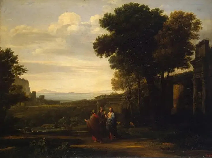 Landschap met Christus op de weg naar Emmaüs - Claude Lorrain
