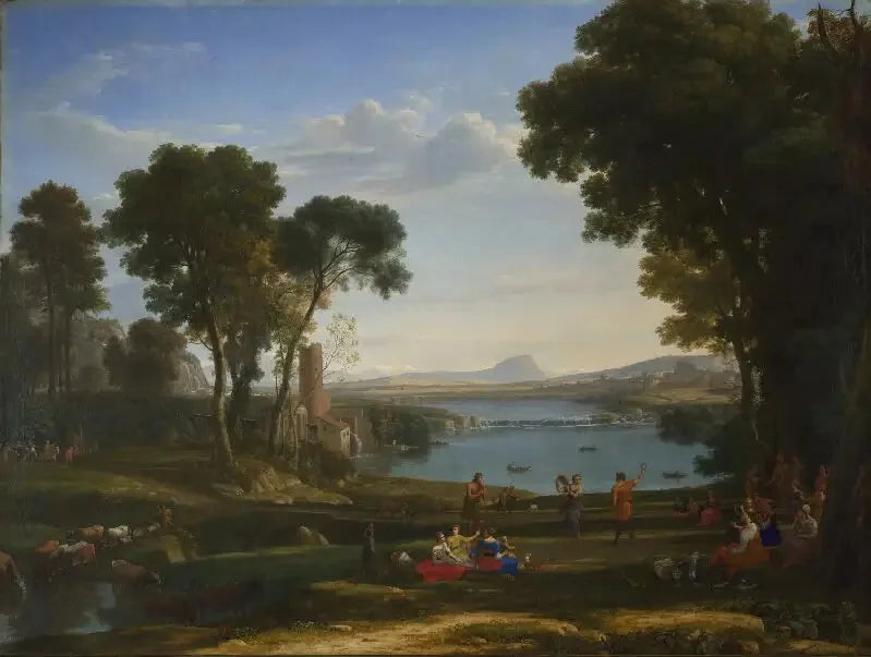 Landschap met de bruiloft van Isaac en Rebecca - Claude Lorrain