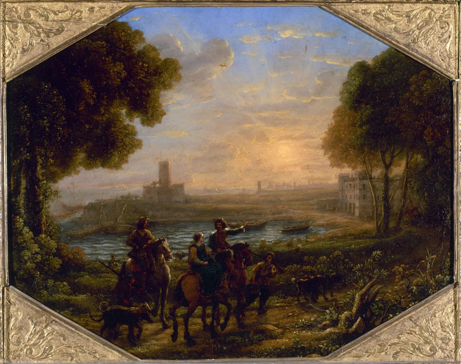 Landschap met de haven van Santa Marinella - Claude Lorrain