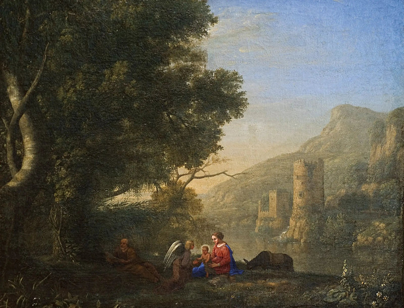 Landschap met de rust tijdens de vlucht naar Egypte - Claude Lorrain