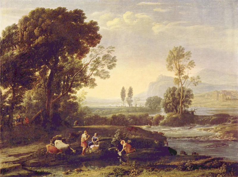 Landschap met de rust tijdens de vlucht naar Egypte - Claude Lorrain