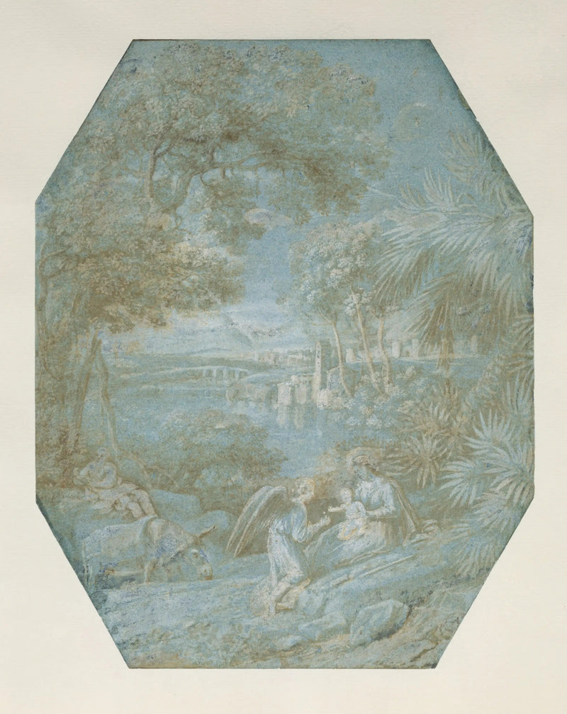 Landschap met de rust tijdens de vlucht naar Egypte - Claude Lorrain