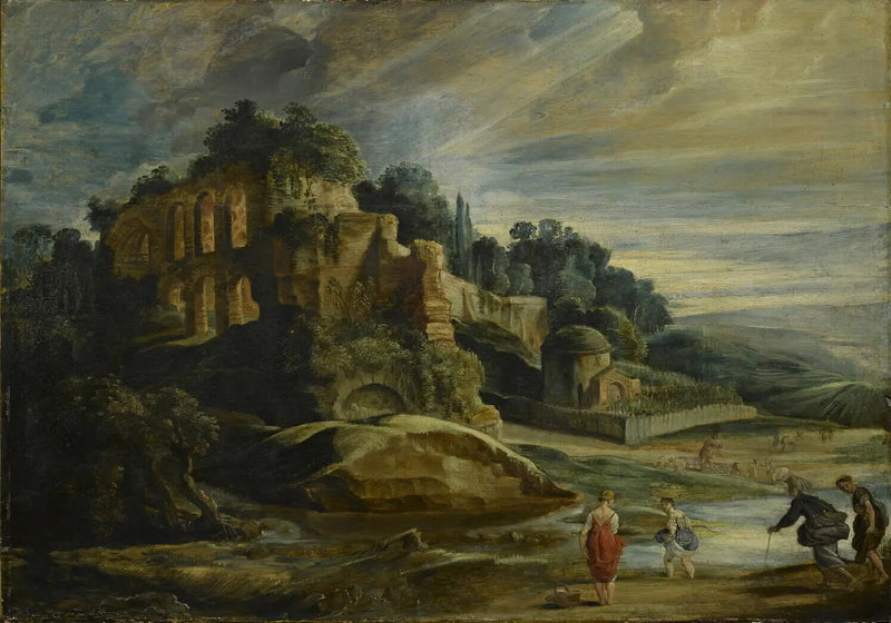 Landschap met de ruïnes van de Palatijn - Peter Paul Rubens