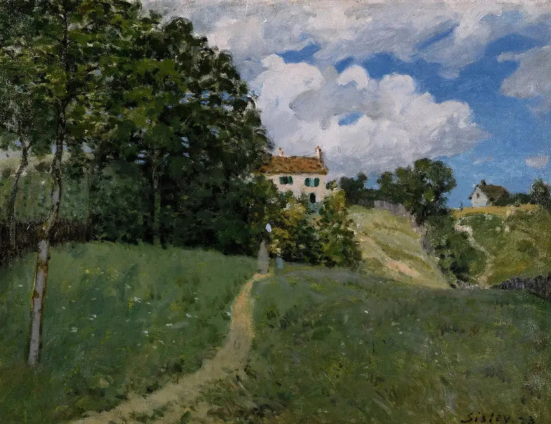 Landschap met huizen - Alfred Sisley