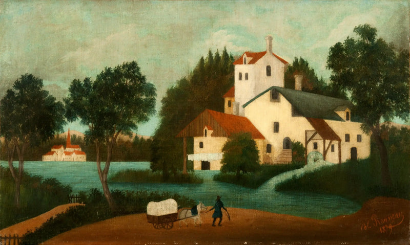 Landschap met watermolen - Henri Rousseau