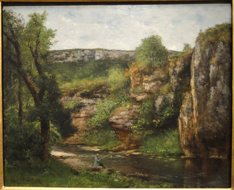 Landschap met visser - Gustave Courbet