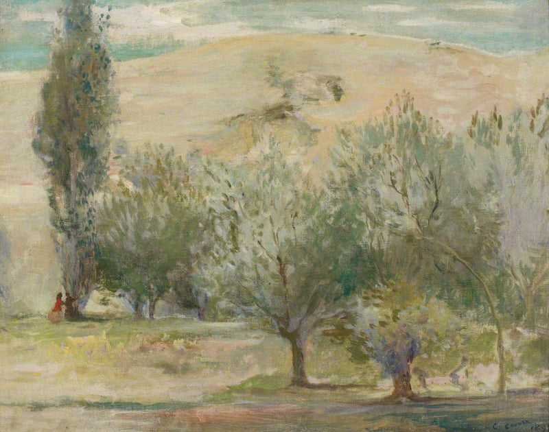 Landschap met personages - Charles Conder