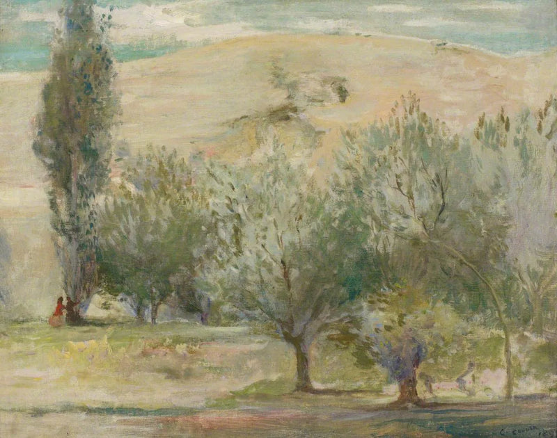 Landschap met personages - Charles Conder