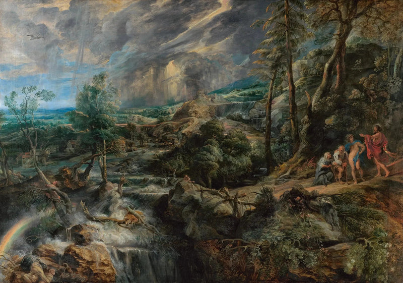 Landschap met Philémon en Baucis - Peter Paul Rubens