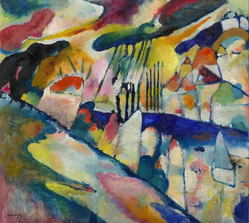 Landschap met regen - Vassily Kandinsky