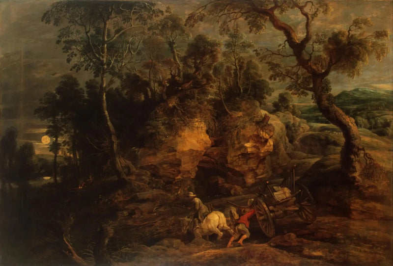 Landschap met steendragers - Peter Paul Rubens