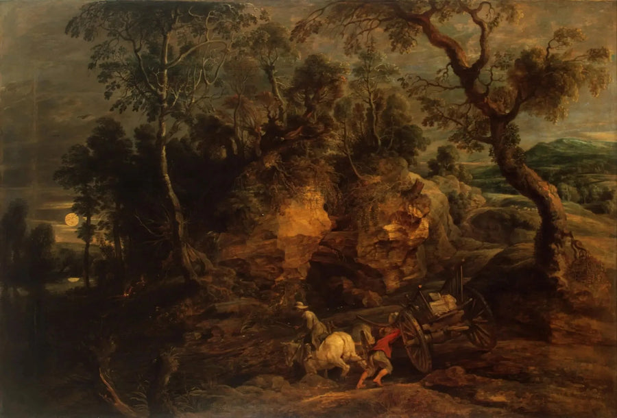 Landschap met steendragers - Peter Paul Rubens