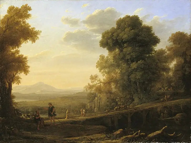 Landschap met Rebecca die afscheid neemt van haar vader - Claude Lorrain