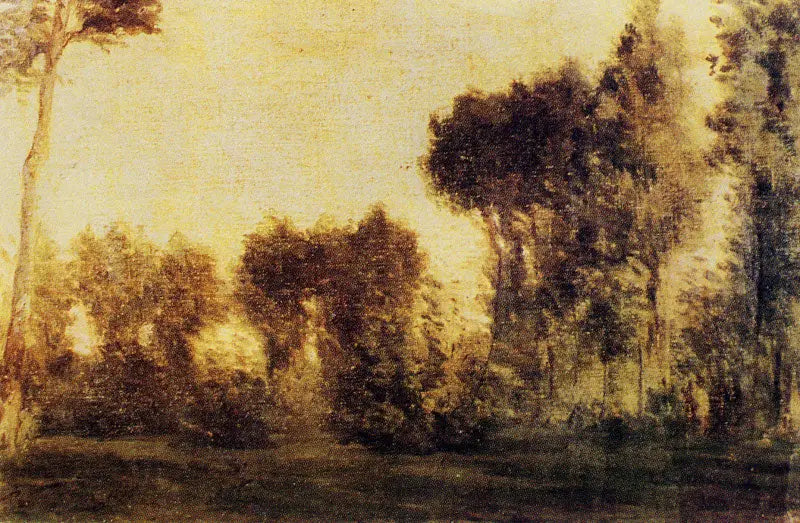Landschap met bomen gordijn - Paul Gauguin