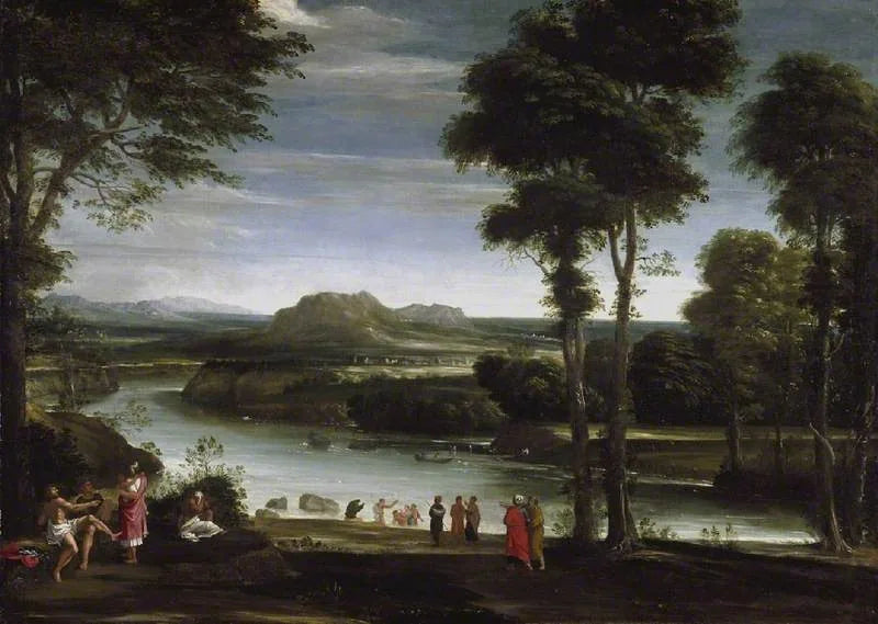 Landschap met Sint-Jan die doopt - Domenichino