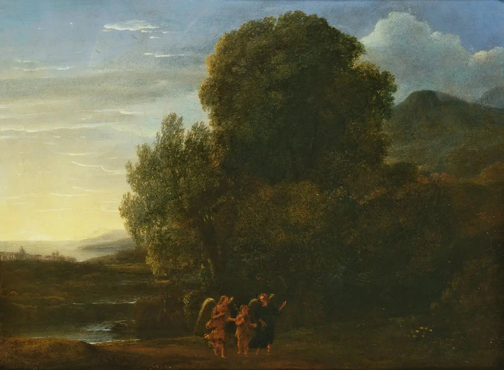 Paysage avec saint Jean Baptiste - Claude Lorrain image 1 reproduction artisanale de tableau