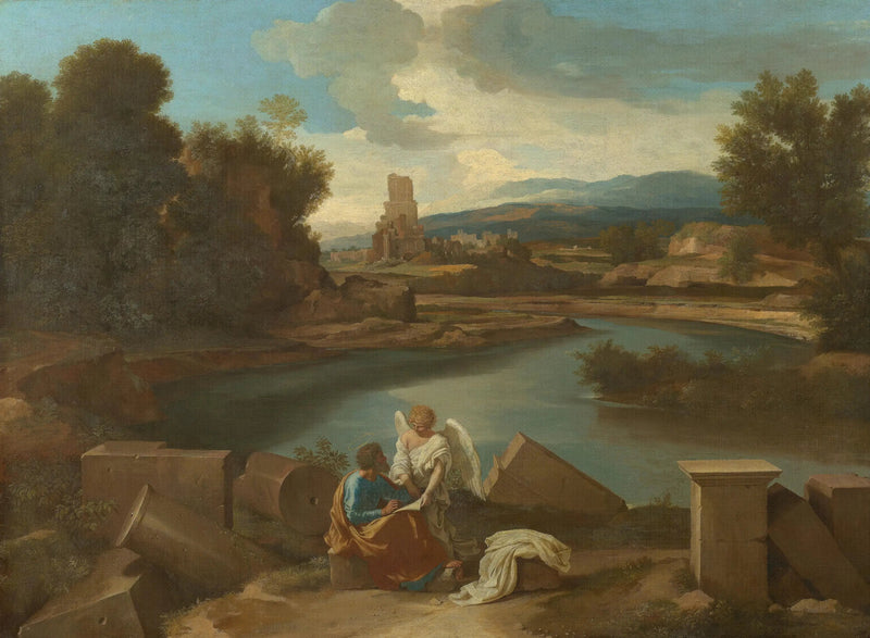 Landschap met Sint Matthäus - Nicolas Poussin