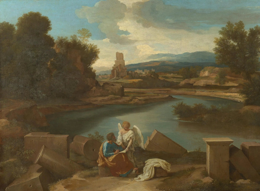 Landschap met Sint Matthäus - Nicolas Poussin