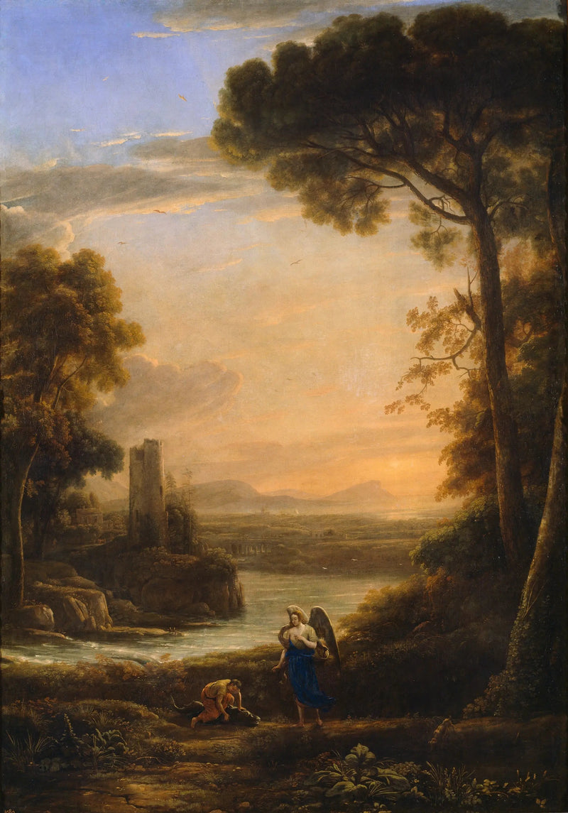 Landschap met Tobie en Rafaël - Claude Lorrain