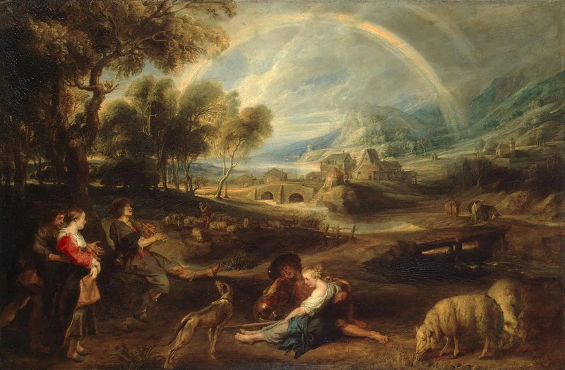 Landschap met een regenboog - Peter Paul Rubens