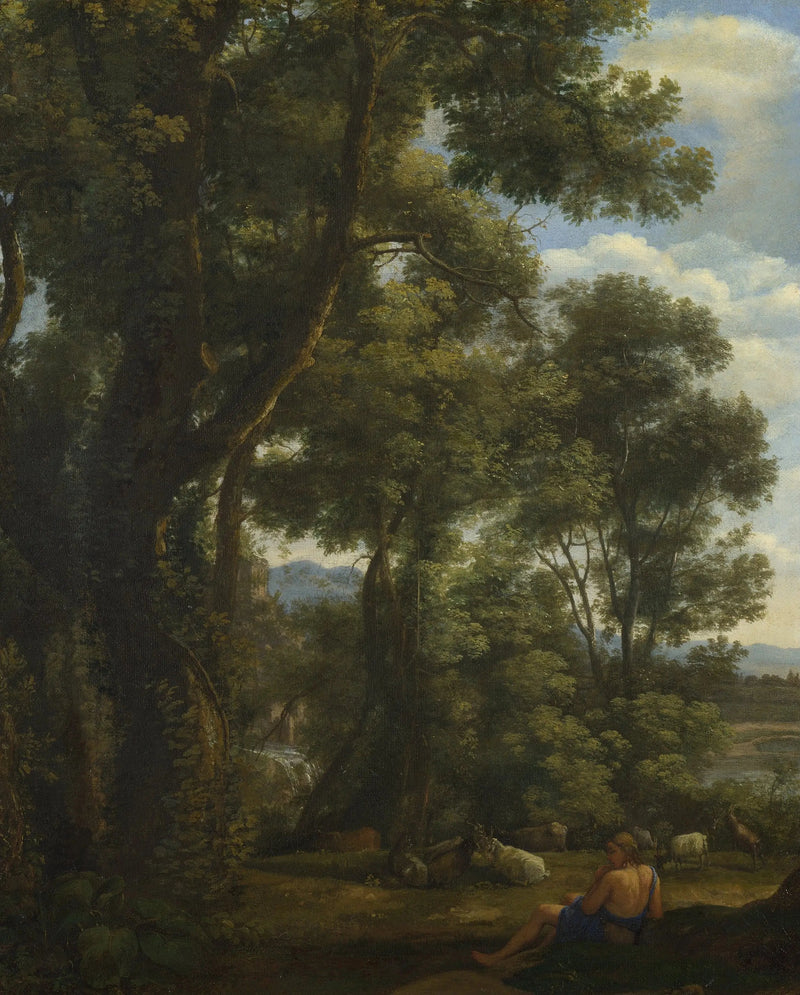 Landschap met een herder en geiten - Claude Lorrain