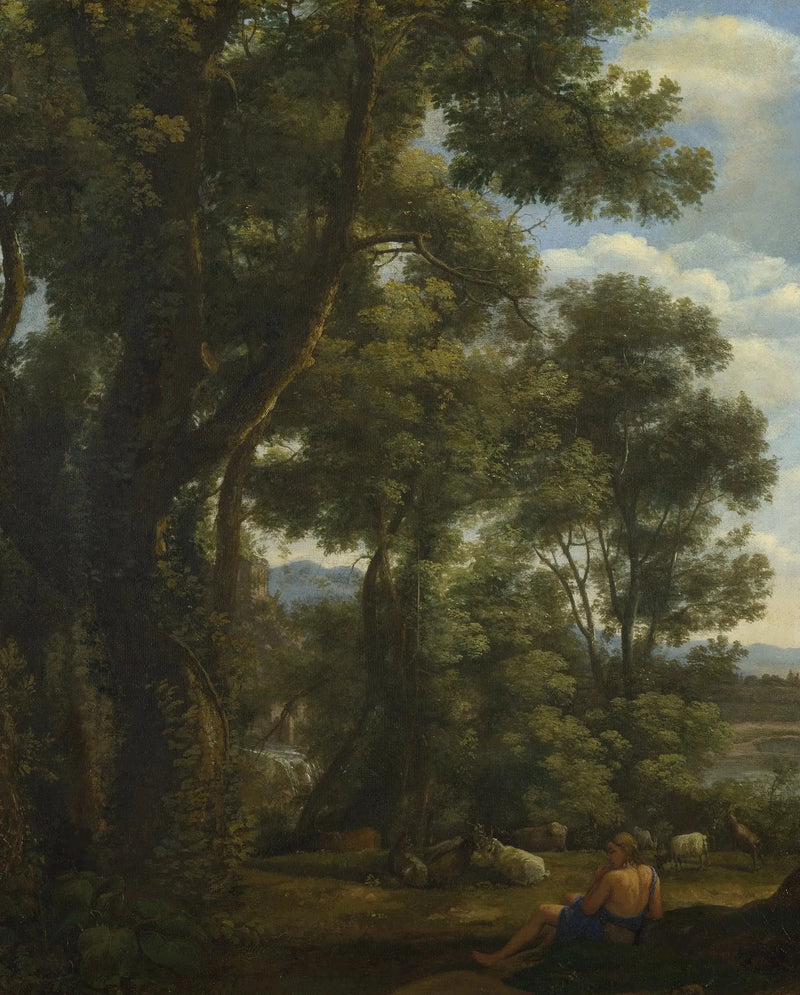 Landschap met een herder en geiten - Claude Lorrain