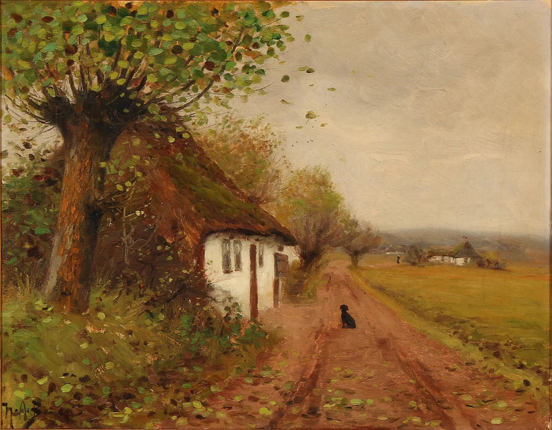 Landschap met een hond die wacht op een landweg - H. A. Brendekilde

Source:
Paysage avec un chien attendant sur une route de campagne - H. A. Brendekilde