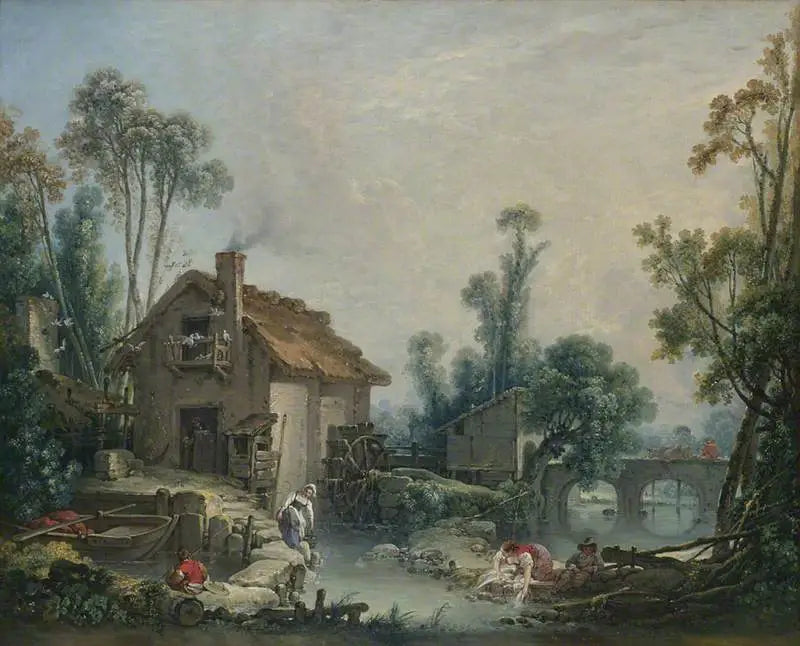 Landschap met een watermolen - François Boucher