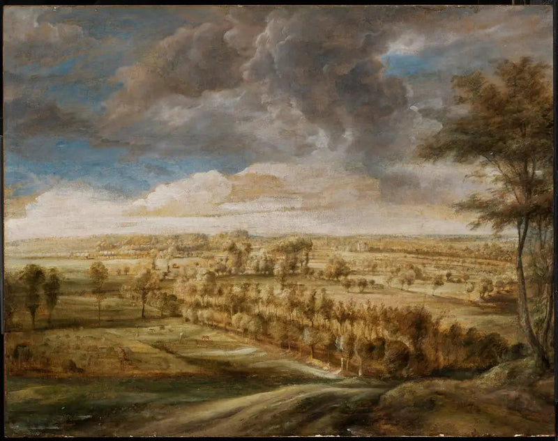 Landschap met een laan van bomen - Peter Paul Rubens