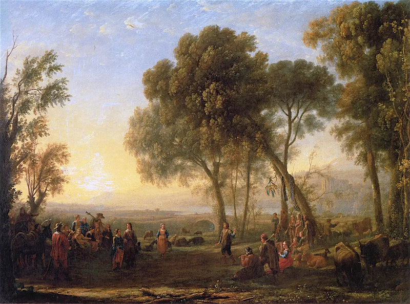 Landschap met een countrydans - Claude Lorrain