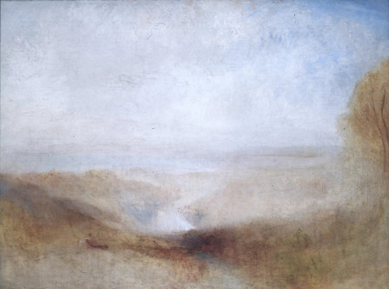 Landschap met een rivier en een baai in de verte - J. M. W. Turner