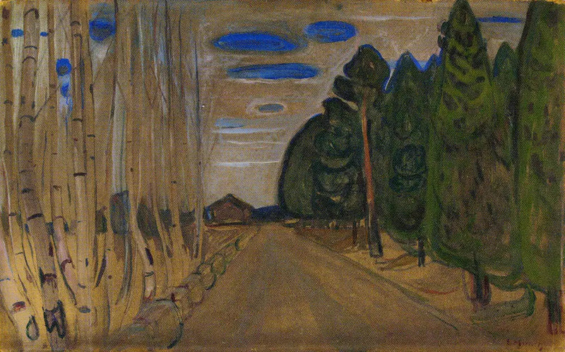 Landschap met een weg - Edvard Munch