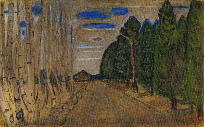 Landschap met een weg - Edvard Munch