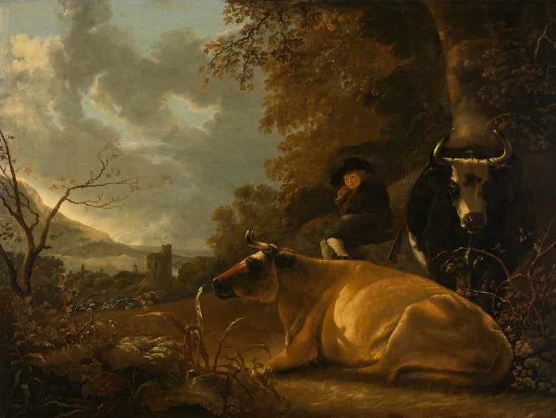 Paysage avec des vaches et un berger - Albert Cuyp
