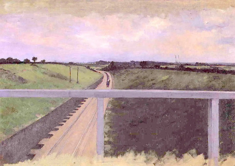 Landschap met spoorwegen - Gustave Caillebotte
