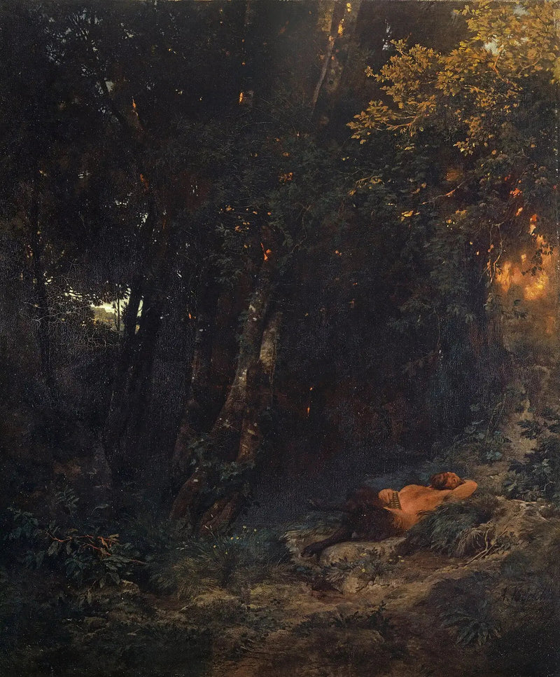 Boslandschap met Pan die rust - Arnold Böcklin

Source:
Paysage boisé avec Pan se reposant - Arnold Böcklin