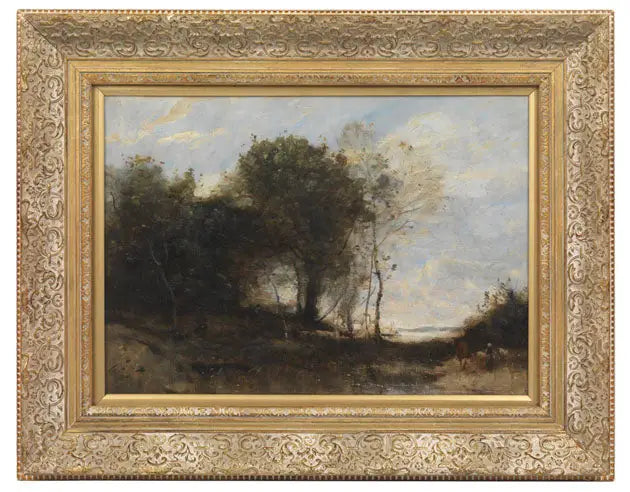 Boslandschap met personages - Jean-Baptiste Camille Corot