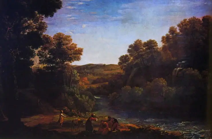 Boslandschap met een beekje - Claude Lorrain