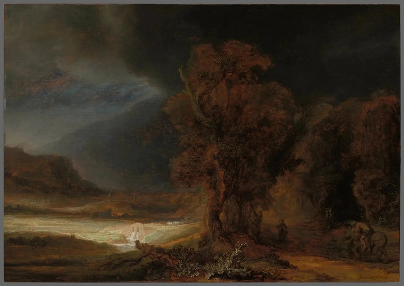 Landschap met de Goede Samaritaan - Rembrandt