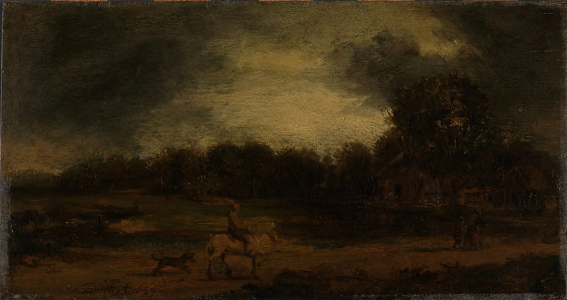 Landschap met een ruiter - Rembrandt