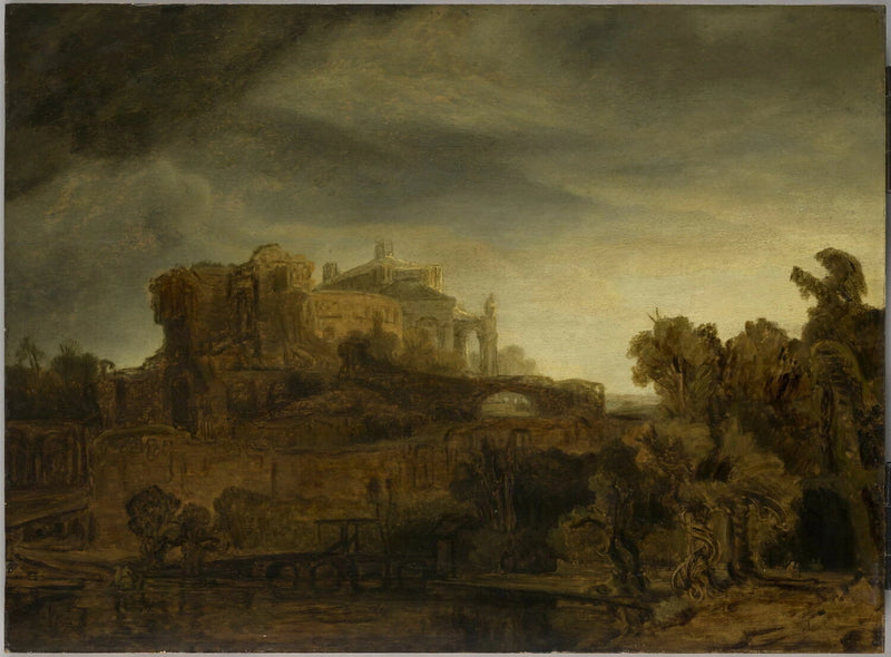 Landschap met kasteel - Rembrandt