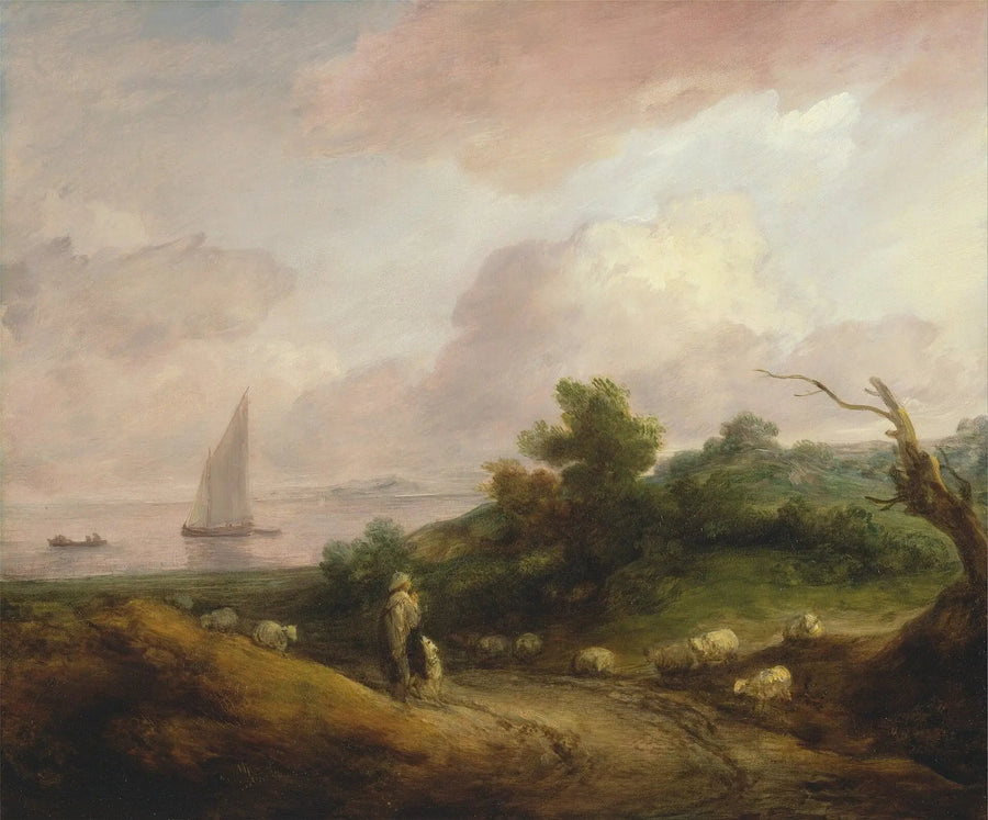 Kustlandschap met een herder en zijn kudde - Thomas Gainsborough

Source:
Paysage côtier avec un berger et son troupeau - Thomas Gainsborough
