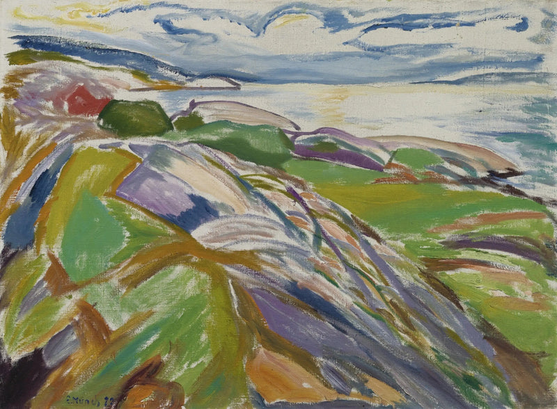 Kustlandschap van Hvitsten - Edvard Munch
