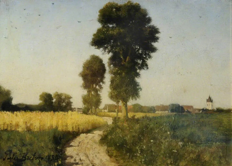Landschap, Courrières, Frankrijk - Jules Breton