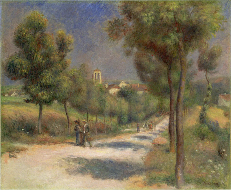 Landschap van Essoyes, vroeg in de ochtend - Pierre-Auguste Renoir