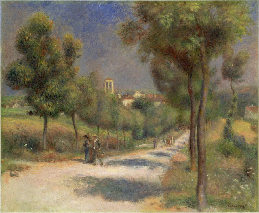 Landschap van Essoyes, vroeg in de ochtend - Pierre-Auguste Renoir
